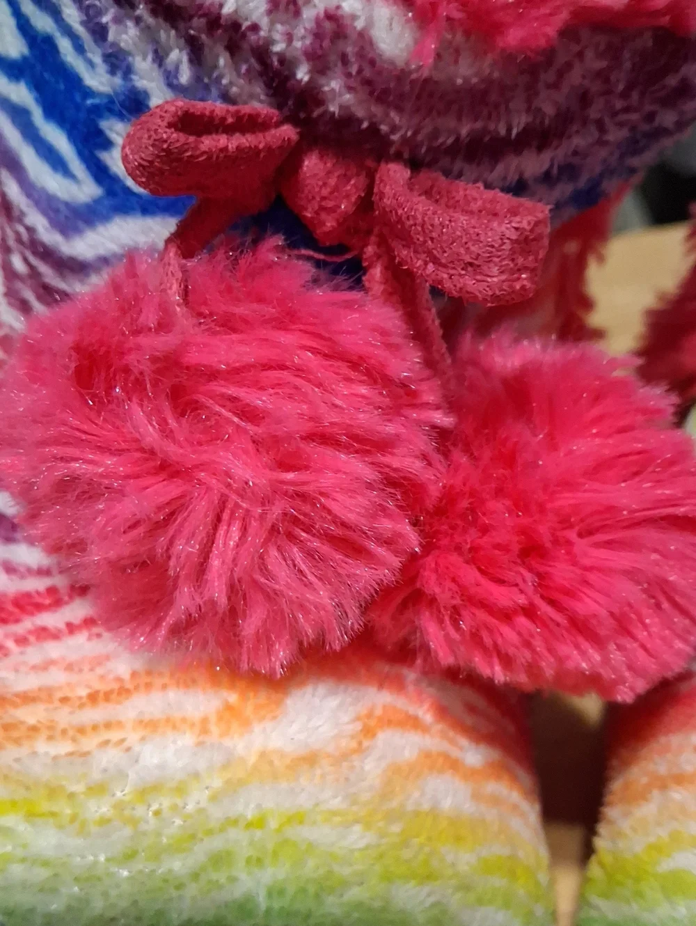 Airwalk Boot Slippers Fleece Rainbow Colors